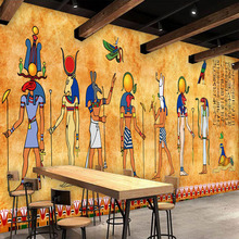 Papel de parede foto personalizada 3d, mural vintage egípcio bar restaurante fundo decorativo de parede pintura mural arte 2024 - compre barato