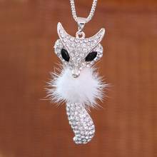2017 новое модное ожерелье для женщин, что прекрасный лиса Австрия горный хрусталь кулон ожерелья, длинное ожерелье для женщин ожерелье мужские ювелирные изделия 2024 - купить недорого