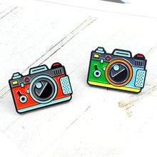 Cartoon Multicolor Camera Badge Collar Lapel Brooch Pin Clothes Jewelry Decor Cute Broches 2024 - buy cheap