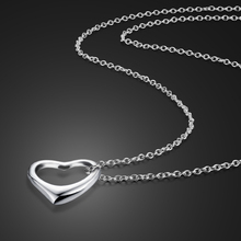 Collar de plata maciza para mujer a la moda Collar de plata de ley 925 diseño colgante de corazón collar de agua regalo de cumpleaños para amantes 2024 - compra barato