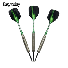 Easytoday 3 unids/set profesional dardos punta de acero estándar establecido tipo duro dardos aluminio ejes Dart vuelos a juegos 2024 - compra barato