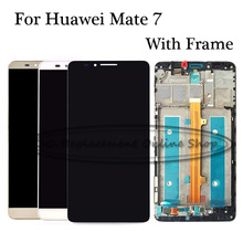 ЖК-дисплей с дигитайзером сенсорного экрана в сборе для Huawei Mate 7 Mate7 MT7, с рамкой, для Huawei Mate 7, MT7, с рамкой, в сборе, с ЖК-дисплеем, для MT7-TL10, для, 2024 - купить недорого