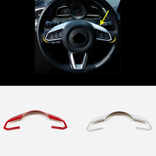 ABS Plastic For Mazda 2 Demio / Mazda 3 Axela / Mazda 6 Atenza 2017 2018 Car Steering wheel Button Frame Cover Trim Sticker 2024 - buy cheap