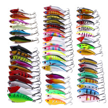 Juego de Señuelos de Pesca que se hunden, cebo Artificial mezclado con vibración, Crankbaits, Wobblers, 52 Uds. 2024 - compra barato