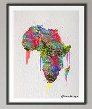 Rikivity Original Africa Map canvas painting Mordern wall art poster print Pictures Home Decor wall hanging Christmas gifts 2024 - buy cheap