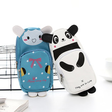Cute animal schoolbag pen pencil bag Cartoon Panda Rabbit PU material storage organizer Stationery Office School supplies A6030 2024 - buy cheap