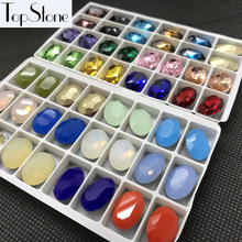 Big Slae Price K9 Crystal Glass 13x18mm Oval Rhinestone Opal Colors Cobalt Snow White OPal fancy stone Mixed 2024 - buy cheap