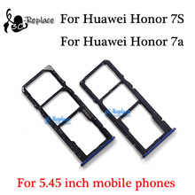 Для мобильных телефонов Huawei Honor 7 S / Honor 7a / Honor play 7, лоток для Sim-карт, держатель для карт Micro SD, слот, запчасти, адаптер для Sim-карты 5,45 дюйма 2024 - купить недорого