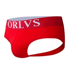ORLVS Brand Open Backless crotch G-strings Men Underwear Sexy Gay Penis tanga Short Male Underwear Slip Thongs Jockstraps 2024 - buy cheap