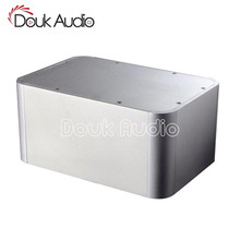 Douk Audio Aluminum Rounded Corner Chassis Amplifier Enclosure Silver Box Case 2024 - buy cheap