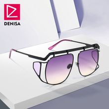 Мужские и женские солнцезащитные очки DENISA, квадратные солнцезащитные очки с большой оправой и красными линзами UV400, G23012, 2019 2024 - купить недорого