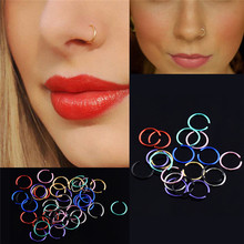 40Pcs Nose Piercing Ring Fake Septum Stainless Steel Titanium Burun Piercing Piercing Nose Ring Hoop Body Jewelry 2024 - buy cheap