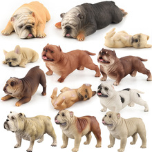 Figura de acción de plástico para niños y adultos, juguete de simulación de animales, perro Shar Pei, Bulldog, accesorios educativos de biología, decoración 2024 - compra barato