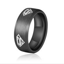 Новое супер мужское кольцо из нержавеющей стали с антиаллергенным покрытием, Женское кольцо с Суперменом, хит продаж 2024 - купить недорого