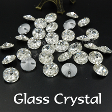 Wholesale 10,12,14,16,18mm Rivoli Cross Sew On Stone With One Hole Crystal Clear Color silver base Sewing Crystal SF0237-SF0241 2024 - buy cheap