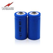 2 unidades de bateria wama 3.7v 100% real, 400mah 16340 cr123a li-ion recarregável, caixa de bateria para lanterna diy 2024 - compre barato