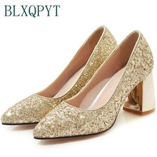 BLXQPYT FACTORY sale  Plus Big Size 32-48 Women Wedding Ladies High Heel 7.5CM Sweet Dress Pointed Toe Women Pumps Shoes  A-5 2024 - buy cheap