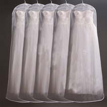 Transparent Mesh Yarn Wedding Dress full dress Dust Cover with Zipper Bride Gown Storage Bag Garment Clothing Case 155cm 180cm 2024 - buy cheap