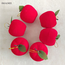 6 Pcs/Pack Red Apples 2022 Christmas Decorations For Home Xmas Trees Party Pendants Christmas Hanging Door Wall Wreath Ornament 2024 - buy cheap