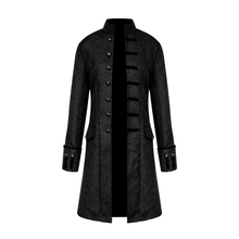 Men Steampunk Military Vintage Coat Stand Collar Single Breasted Solid Gothic Jackets Male Long Sleeve Slim Clothes Outerwear 2024 - buy cheap