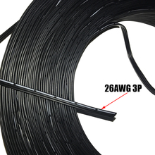 26AWG 28AWG 3P Especial de Silicone Macio De Alta Temperatura Fio de Cobre Estanhado Cabo Paralelo Preto Branco Macio Flexível Linha 10 metro 2024 - compre barato