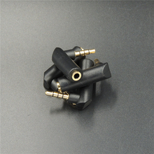 Conector de 4 polos de 3,5mm a enchufe de ángulo recto, adaptador de Cable AV dorado 2024 - compra barato