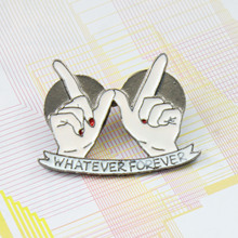 Classic Best Friend Whatever Forever Symmetric Right Gesture Brooch Enamel Lapel Pins Gifts For Friends Jewelry Gifts 2024 - buy cheap