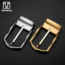 McParko Stainless steel Belt Buckle Men Waist belt buckle Metal High Quality Pin buckle 3.8cm Luxury Design Golden Silver color 2024 - buy cheap