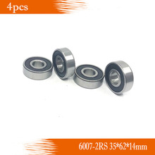 4pcs 6007rs Bearing  35*62*14 mm Deep Groove 6007-2rs Ball Bearings 6007rs 180107  Rs 6007 2rs Emq Quality 2024 - buy cheap