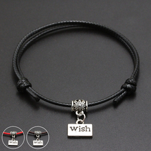 2020 New Best Wish for You Pendant Red Thread String Bracelet Lucky Black Coffee Handmade Rope Bracelet for Women Men Jewelry 2024 - buy cheap