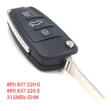 KEYECU-llave de coche remota con tapa mejorada, Fob, 3 botones, 315MHz, ID48, para Audi A3 TT 2006-2010 p/n: 8P0837220E/8P0837220G 2024 - compra barato