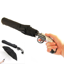 SAFEBET Classical Handgun Umbrella Creative Folding Men Semi-automatic UV Umbrellas Rain Black Coating Sunshade Drop Shipping 2024 - buy cheap