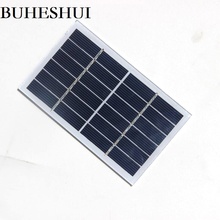 Миниатюрная солнечная батарея BUHESHUI, 1 Вт, 6 в, поликристаллическая солнечная панель, модуль «сделай сам», солнечное зарядное устройство для обучения 3,7 в, 115*70*3 мм 2024 - купить недорого