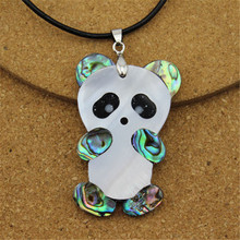 Collares de concha de abulón blanco de Panda, 1 unidad, colgantes para fabricación de joyas, accesorios de bricolaje, F1505 2024 - compra barato