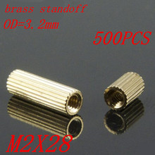 500pcs M2 x 28 M2*28mm brass standoff round spacer female to female thread 2024 - buy cheap