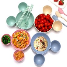 Baby food set Mickey Wheat Straw Children's Rice Bowl  Eco-friendly Fruits Kids Plate baby Dishes Tableware Bowl Babies Feeding 2024 - buy cheap
