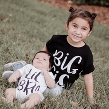 1 предмет, рубашка с надписью «Big Sister» и «Little Brother», боди, семейная футболка футболки для девочек «Big Sis & Lil Bro», комбинезон для новорожденных 2024 - купить недорого