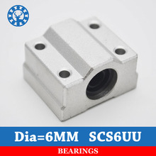 2pcs SC6UU SCS6UU 6mm linear ball bearing slide unit 6mm linear bearing block For 6mm Linear Shaft 2024 - buy cheap