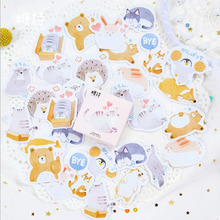 45 PCS/box New Cute Animal Heaven Paper Label Stickers Crafts And Scrapbooking Decorative Lifelog Sticker Lovely Stationery 2024 - buy cheap