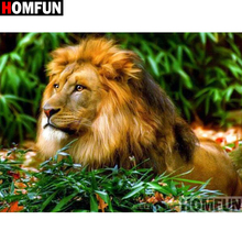 HOMFUN Full Square/Round Drill 5D DIY Diamond Painting "Animal lion" 3D Embroidery Cross Stitch 5D Home Decor A16667 2024 - buy cheap