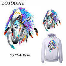 ZOTOONE Indian Fashion Horse Patch for Clothing Iron-On Garment Heat Transfer Badges Diy Accessory T Shirt Deco Applique Patches 2024 - buy cheap