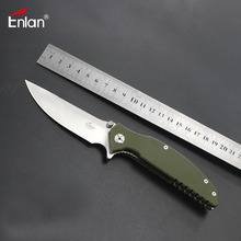 ENLAN EW054 Folding Knife 8Cr13Mov Blade G10 Handle Knives With Hanging Clip Camping Survival Bushcraft Hunting EDC Pocket Knife 2024 - buy cheap