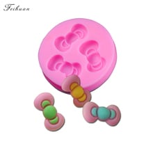 Lovely Bowknot Silicone Mold Chocolate Fondant Candy Jello 3D Mould Surgarcraft Cake Decorating Tools Kitchen Baking Accessories 2024 - buy cheap