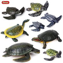 Oenux Ocean Animals Simulation Sea Life Leatherback Turtle Tortoise Model Figurines Action Figures High Quality Education Toy 2024 - buy cheap