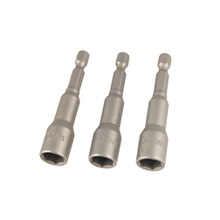 Uxcell-3 peças de chave magnética, 10mm, soquete sextavado, 1/4 ", tamanho geral, 14x65mm 2024 - compre barato