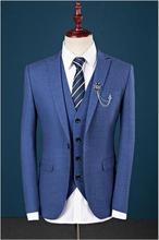 Custom Slim Fit Mens tailored suit (Jacket  Pants  Tie) Handsome Men's Suits  Hot Sell Wedding Suits Groom tuxedo 2024 - buy cheap