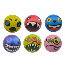 New Hand Wrist Exercise PU Rubber Toy Balls 6.3cm Face Print Sponge Foam Ball Squeeze Stress Ball Relief Toy 2024 - buy cheap