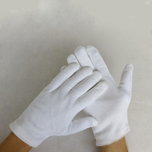 12 pairs White 100% Cotton Gloves Serving Waiters Gloves Concierge Butler Snooker Equestrian Gloves 2024 - buy cheap