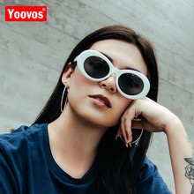 Yoovos 2021 Classic Oval Sunglasses Women VintageEyeglasses Vintage Street Beat Eyeglasses Men Driving Oculos De Sol UV400 2024 - buy cheap