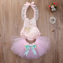 Toddler Newborn Baby Girls Clothing embroidery Romper+Summer Tutu Skirt 2pcs Wedding Costumes Babe Girl Clothes Set 2024 - buy cheap